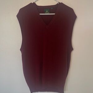 Nordstrom lambwool Burgundy Sleeveless Sweater Vest